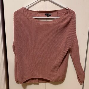 Express Women's Dusty Rose Crew Neck Sweater